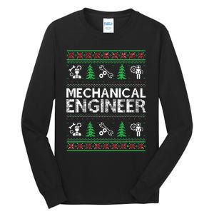 Ugly Christmas Sweaters Matching Mechanical Engineer Holiday Tall Long Sleeve T-Shirt