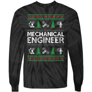 Ugly Christmas Sweaters Matching Mechanical Engineer Holiday Tie-Dye Long Sleeve Shirt