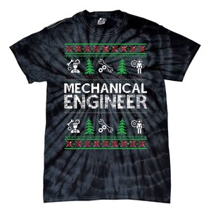 Ugly Christmas Sweaters Matching Mechanical Engineer Holiday Tie-Dye T-Shirt