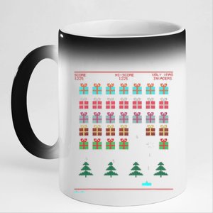 Ugly Christmas Style Retro Video Game 11oz Black Color Changing Mug