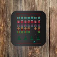 Ugly Christmas Style Retro Video Game Coaster