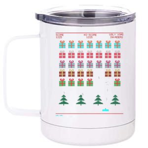 Ugly Christmas Style Retro Video Game 12 oz Stainless Steel Tumbler Cup