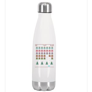 Ugly Christmas Style Retro Video Game Stainless Steel Insulated Water Bottle