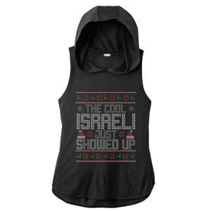 Ugly Christmas Sweater Israeli Cool Funny Xmas Ladies PosiCharge Tri-Blend Wicking Draft Hoodie Tank