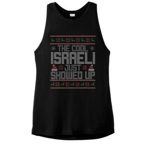 Ugly Christmas Sweater Israeli Cool Funny Xmas Ladies PosiCharge Tri-Blend Wicking Tank