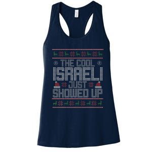 Ugly Christmas Sweater Israeli Cool Funny Xmas Women's Racerback Tank