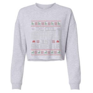 Ugly Christmas Sweater Israeli Cool Funny Xmas Cropped Pullover Crew