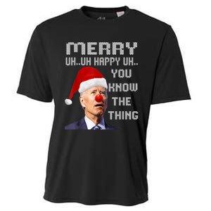 Ugly Christmas Sweater Funny Anti Biden Christmas Sweater Cooling Performance Crew T-Shirt