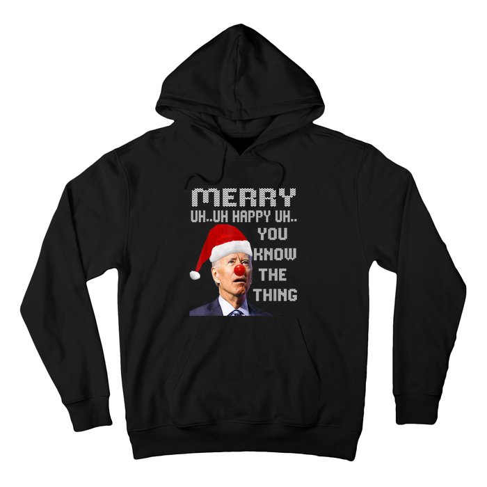 Ugly Christmas Sweater Funny Anti Biden Christmas Sweater Hoodie