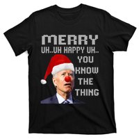 Ugly Christmas Sweater Funny Anti Biden Christmas Sweater T-Shirt