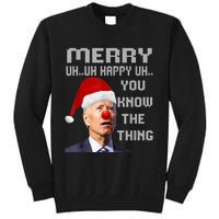 Ugly Christmas Sweater Funny Anti Biden Christmas Sweater Tall Sweatshirt