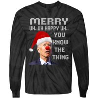 Ugly Christmas Sweater Funny Anti Biden Christmas Sweater Tie-Dye Long Sleeve Shirt