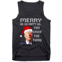 Ugly Christmas Sweater Funny Anti Biden Christmas Sweater Tank Top