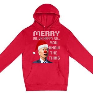 Ugly Christmas Sweater Funny Anti Biden Christmas Sweater Premium Pullover Hoodie