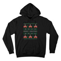 Ugly Christmas Sweater Rottweiler Xmas With Santa Hat Hoodie