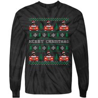 Ugly Christmas Sweater Rottweiler Xmas With Santa Hat Tie-Dye Long Sleeve Shirt