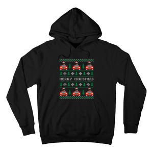 Ugly Christmas Sweater Rottweiler Xmas With Santa Hat Tall Hoodie