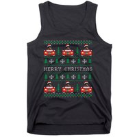 Ugly Christmas Sweater Rottweiler Xmas With Santa Hat Tank Top