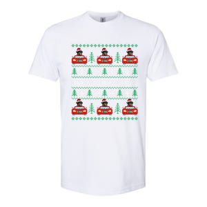 Ugly Christmas Sweater Rottweiler Xmas With Santa Hat Softstyle CVC T-Shirt