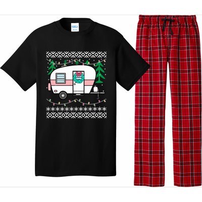 Ugly Christmas Sweater Style Vintage Camper Cool Gift Pajama Set