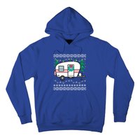 Ugly Christmas Sweater Style Vintage Camper Cool Gift Hoodie