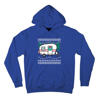 Ugly Christmas Sweater Style Vintage Camper Cool Gift Hoodie