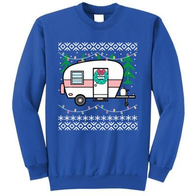 Ugly Christmas Sweater Style Vintage Camper Cool Gift Sweatshirt