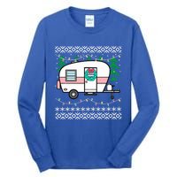 Ugly Christmas Sweater Style Vintage Camper Cool Gift Tall Long Sleeve T-Shirt