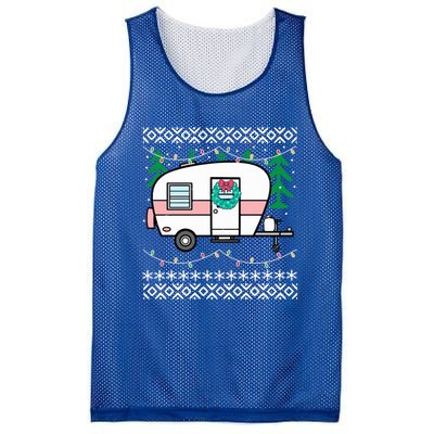 Ugly Christmas Sweater Style Vintage Camper Cool Gift Mesh Reversible Basketball Jersey Tank