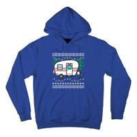 Ugly Christmas Sweater Style Vintage Camper Cool Gift Tall Hoodie