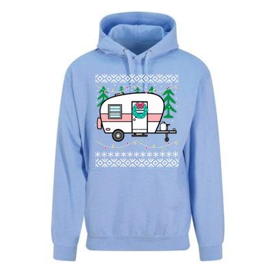 Ugly Christmas Sweater Style Vintage Camper Cool Gift Unisex Surf Hoodie