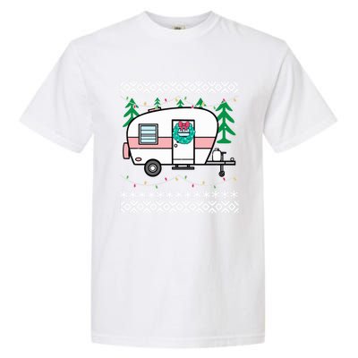 Ugly Christmas Sweater Style Vintage Camper Cool Gift Garment-Dyed Heavyweight T-Shirt