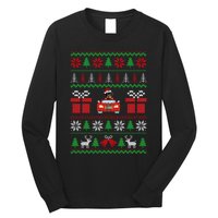 Ugly Christmas Sweater Rottweiler Xmas With Santa Hat Dog Long Sleeve Shirt