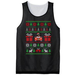 Ugly Christmas Sweater Rottweiler Xmas With Santa Hat Dog Mesh Reversible Basketball Jersey Tank