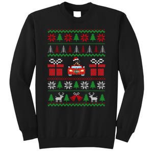 Ugly Christmas Sweater Rottweiler Xmas With Santa Hat Dog Tall Sweatshirt