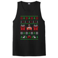 Ugly Christmas Sweater Rottweiler Xmas With Santa Hat Dog PosiCharge Competitor Tank