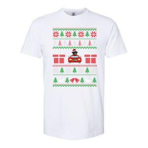 Ugly Christmas Sweater Rottweiler Xmas With Santa Hat Dog Softstyle CVC T-Shirt