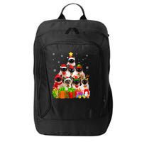 Ugly Christmas Sweater Cat Tree Funny Siamese Cat Xmas Cool Gift City Backpack