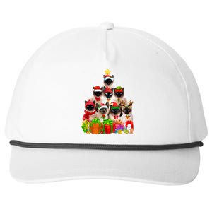 Ugly Christmas Sweater Cat Tree Funny Siamese Cat Xmas Cool Gift Snapback Five-Panel Rope Hat