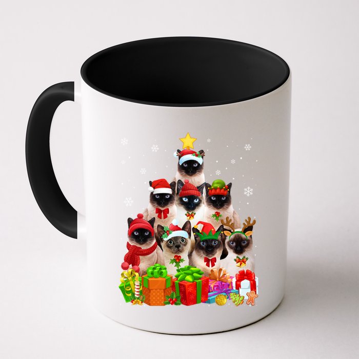 Ugly Christmas Sweater Cat Tree Funny Siamese Cat Xmas Cool Gift Mug