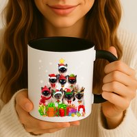 Ugly Christmas Sweater Cat Tree Funny Siamese Cat Xmas Cool Gift Mug