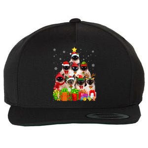 Ugly Christmas Sweater Cat Tree Funny Siamese Cat Xmas Cool Gift Wool Snapback Cap