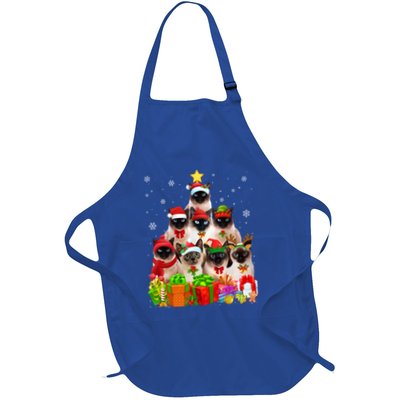 Ugly Christmas Sweater Cat Tree Funny Siamese Cat Xmas Cool Gift Apron
