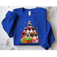 Ugly Christmas Sweater Cat Tree Funny Siamese Cat Xmas Cool Gift Sweatshirt