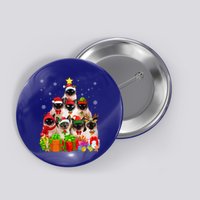 Ugly Christmas Sweater Cat Tree Funny Siamese Cat Xmas Cool Gift Button