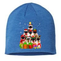 Ugly Christmas Sweater Cat Tree Funny Siamese Cat Xmas Cool Gift Sustainable Beanie