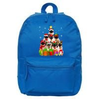 Ugly Christmas Sweater Cat Tree Funny Siamese Cat Xmas Cool Gift 16 in Basic Backpack