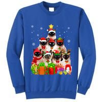Ugly Christmas Sweater Cat Tree Funny Siamese Cat Xmas Cool Gift Tall Sweatshirt