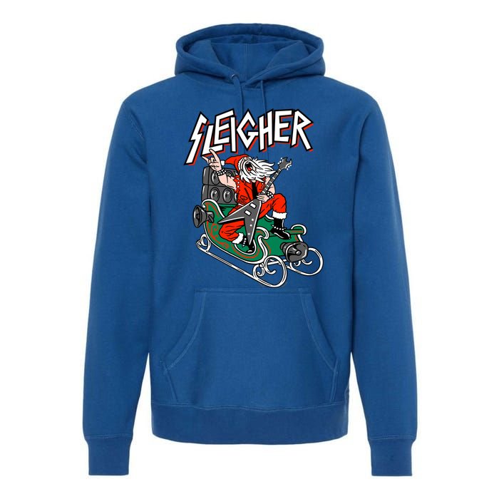 Ugly Christmas Sweater Sleigher Heavy Metal Santa Xmas Cute Gift Premium Hoodie