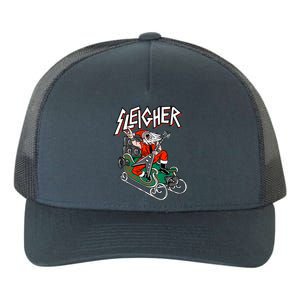 Ugly Christmas Sweater Sleigher Heavy Metal Santa Xmas Cute Gift Yupoong Adult 5-Panel Trucker Hat